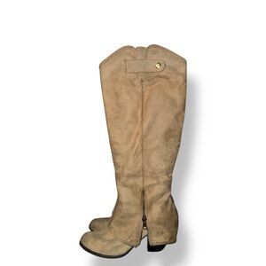 Fergalicious Tan Zip Up Tall Boots